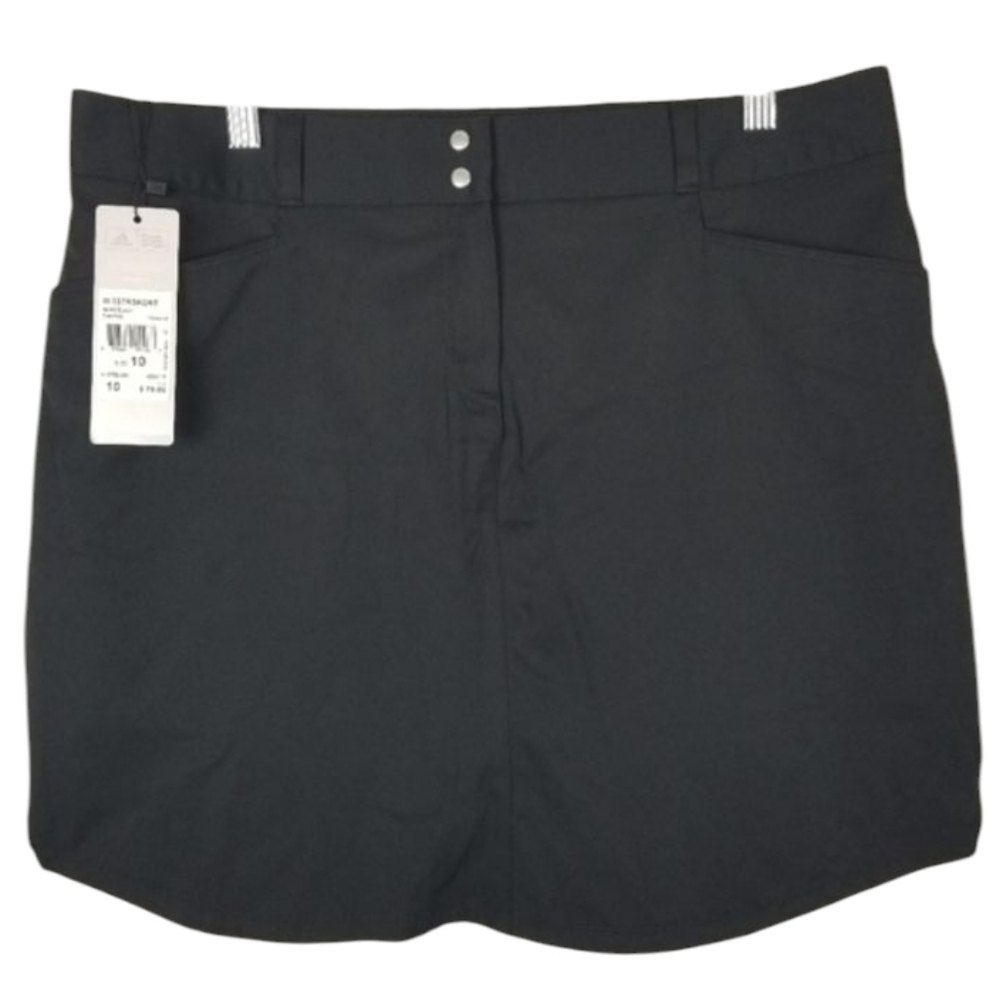 Adidas Womens Black Sport Golf Skort Skirt Size 10 Attached Shorts Tennis